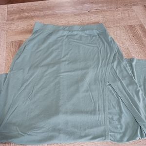 High slit blue gray "leggy" maxi skirt